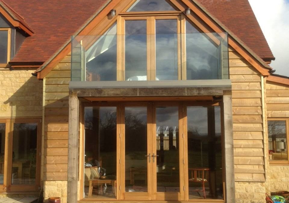 Double Height Oak and Glass Front